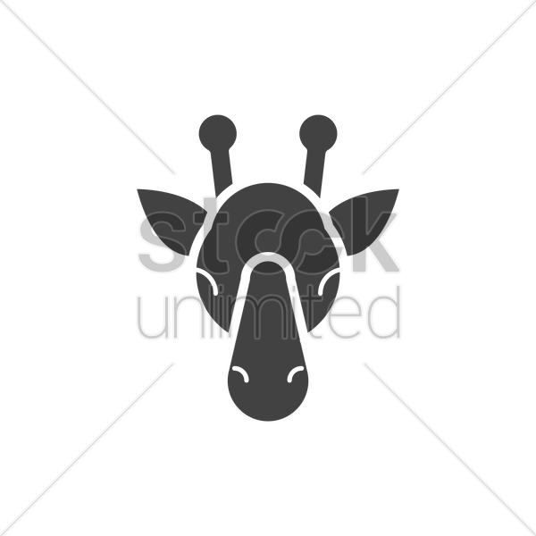 600x600 Giraffe Vector Image