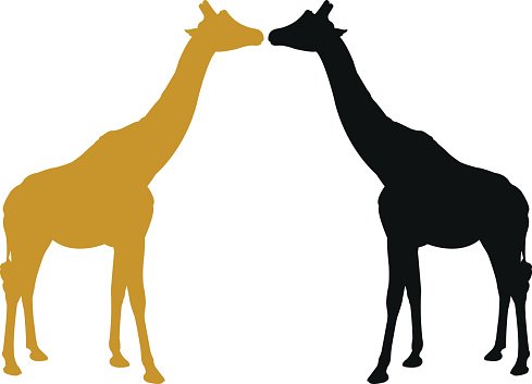 489x353 Giraffe Silhouette Premium Clipart