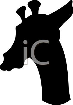 245x350 Royalty Free Clip Art Image Animal Silhouette Of A Giraffe Head