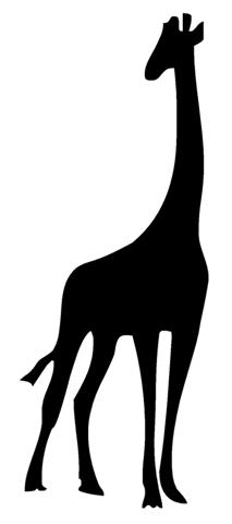 213x480 Giraffe Silhouette 2 Decal Sticker