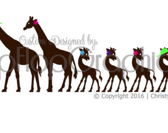 340x270 Giraffe Family Decal Etsy