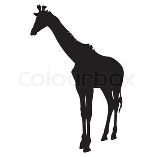 320x320 Giraffe Silhouette Vector Stock Vector Colourbox