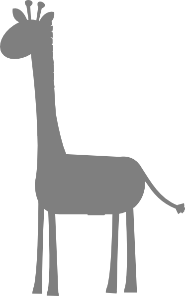 372x595 Giraffe Clipart Gray