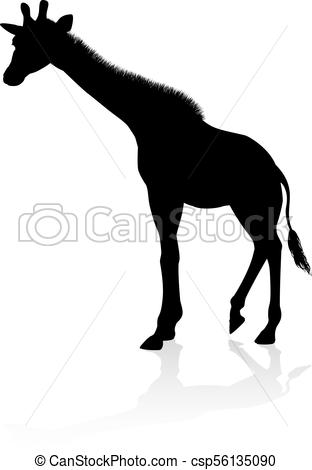 312x470 Giraffe Safari Animal Silhouette. A High Quality Giraffe Eps