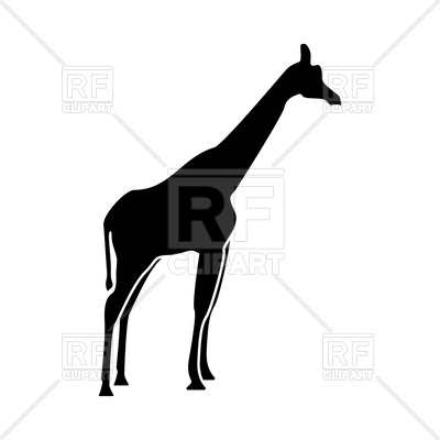 400x400 Giraffe Silhouette Royalty Free Vector Clip Art Image
