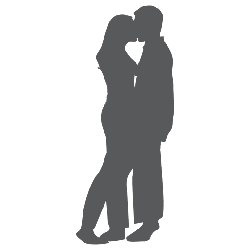 512x512 Couple Kissing Silhouette 4