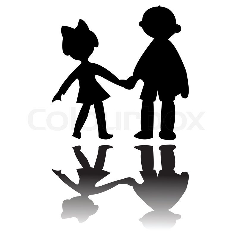 800x800 Boy And Girl Silhouettes, Art Illustration More Drawings In My