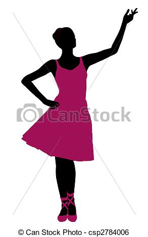 293x470 Female Ballerina Silhouette. Female Ballerina Illustration