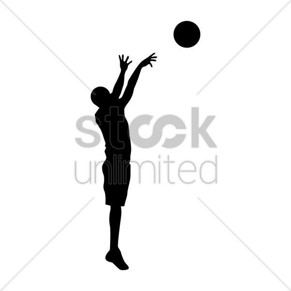 600x600 Basketball Player Throwing The Ball Vector Image