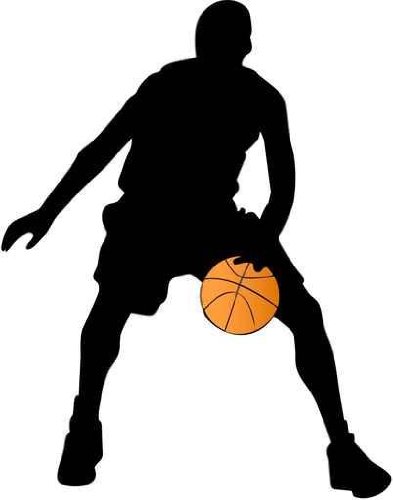 393x500 Girls Basketball Silhouette