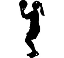 213x195 Female Basketball Player Clipart