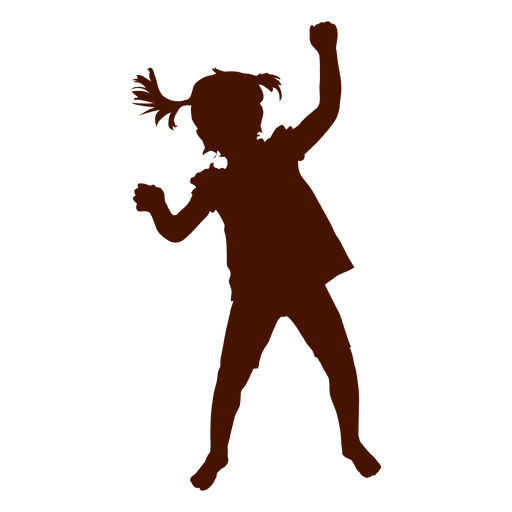 512x512 Little Girl Dancing Silhouette