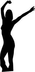 124x253 Woman Dancing Silhouette Silhouette Of Woman Dancing