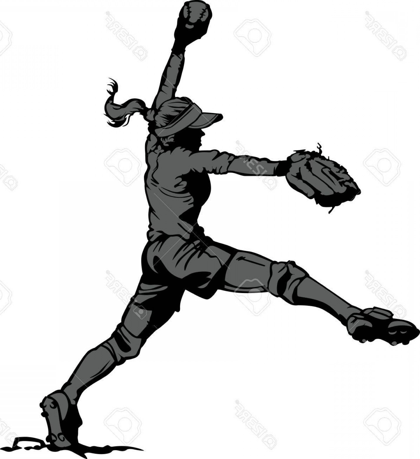1428x1560 Softball Girl Face Vector Lazttweet