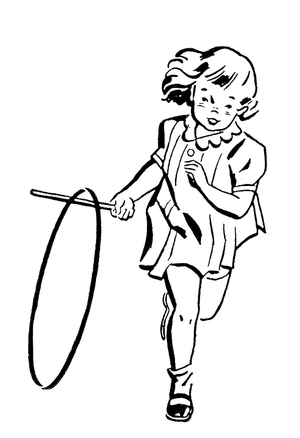 1029x1500 Little Girl Fishing Clipart Black And White