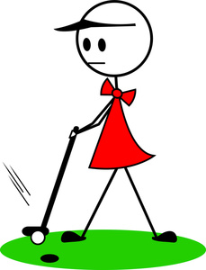 229x300 Golf Ball Clipart Lady Golfer