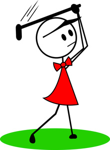221x300 Lady Golfer Silhouette Clipart