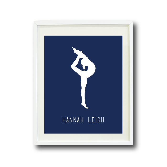 700x700 Custom Gymnastics Silhouette Art Print Shop Wunderkinds