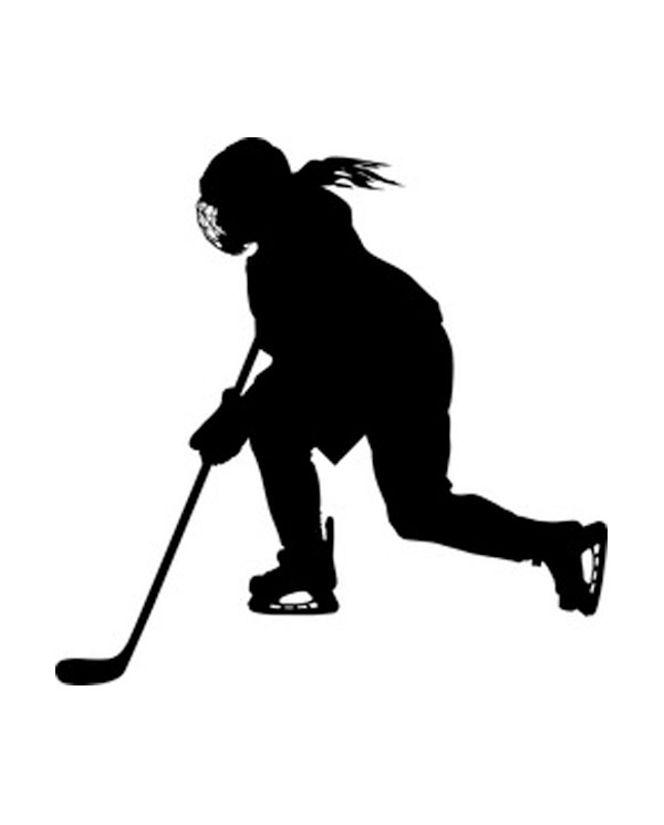 Girl Hockey Player Silhouette at GetDrawings | Free download