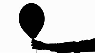 320x180 White Balloons On Black Background Stock Video Footage