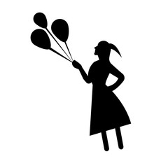 240x240 Flying Balloons Vector Black Photos, Royalty Free Images, Graphics