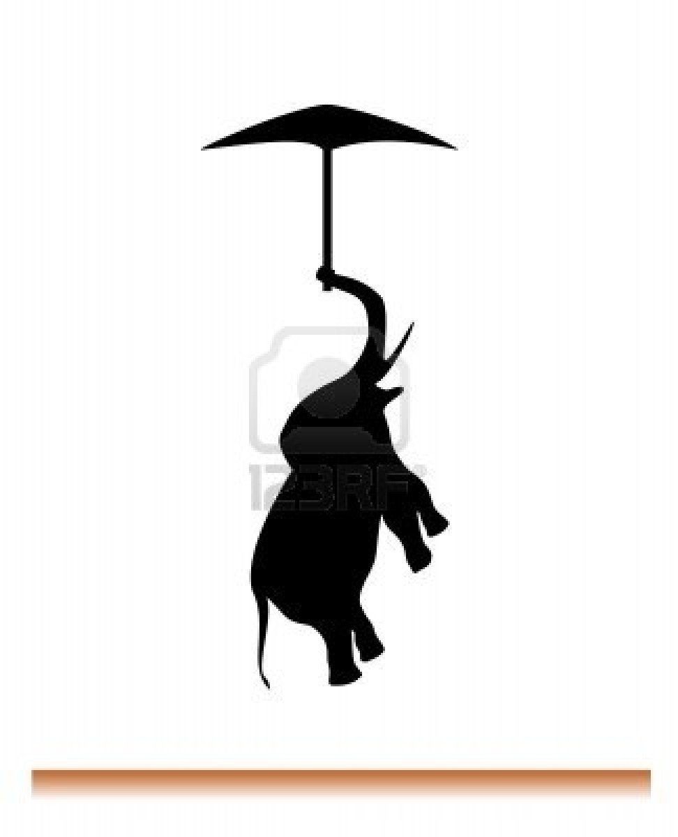 Girl Holding Umbrella Silhouette
