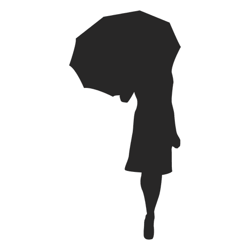 Girl Holding Umbrella Silhouette at GetDrawings | Free download