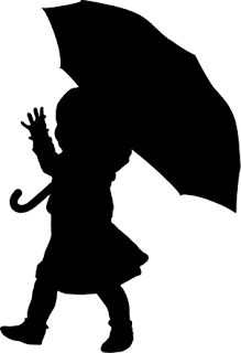 219x320 Girl Holding Umbrella Silhouette Little Girls On Little Canvas