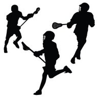 190x190 Lacrosse Sticks With Grass Border Female Premium Clipart