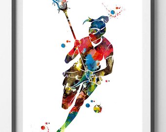 340x270 Lacrosse Watercolor Etsy
