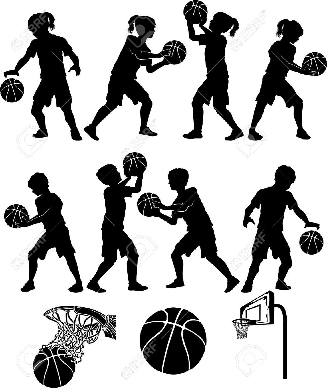 1096x1300 Boys Basketball Silhouette Clipart