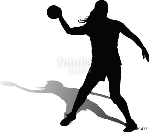 500x441 Handball Girl Player Silhouette Stock Image And Royalty Free