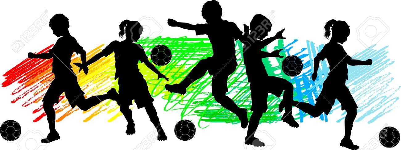 1300x486 Playing Soccer And Basketball Clipart