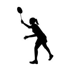 235x235 Badminton Player Clipart Girl