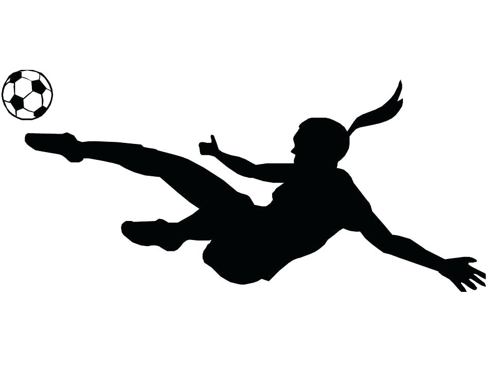 960x720 Soccer Silhouette Vector Football Player With Ball Stock And Free