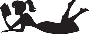300x115 Girl reading silhouette Woman Silhouette Laying Down