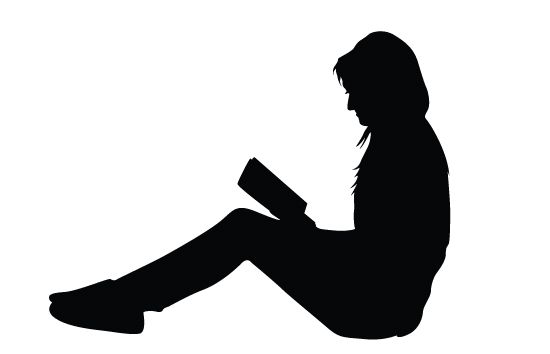 550x354 Women Reading Books Silhouette Vector Vector Free Download