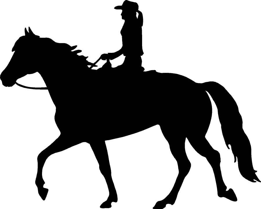 Girl Riding Horse Silhouette at GetDrawings | Free download