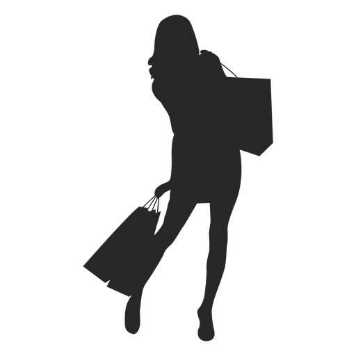 512x512 Girl Shopping Silhouette 7
