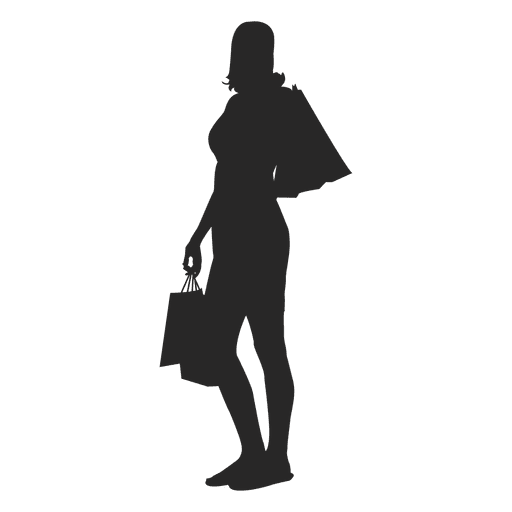 512x512 Girl Shopping Silhouette 9