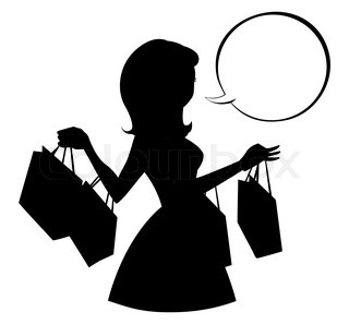 320x297 Fashion Girl. Woman With Shopping Bags. Vector Illustration
