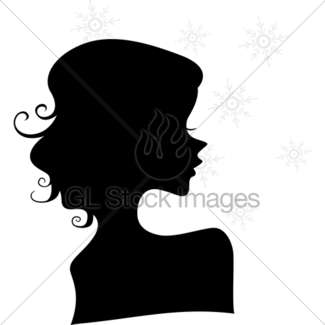325x325 Silhouette Of A Girl Holding A Champagne Glass Gl Stock Images