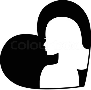 320x316 Woman Face Silhouette Icon Stock Vector Colourbox