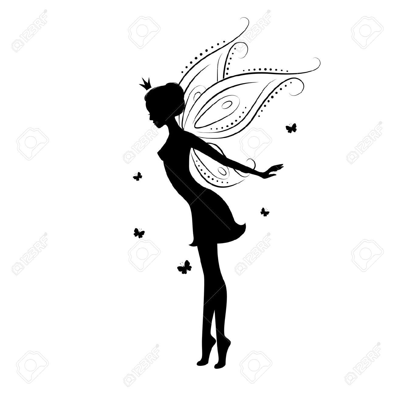 1300x1300 Beautiful Fairy Silhouette Royalty Free Cliparts, Vectors,