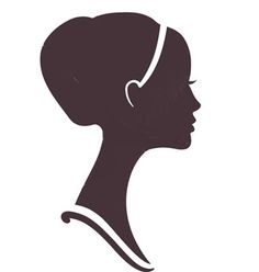 236x248 Beautiful Girl Silhouette With Stylish Hairstyle Royalty Free