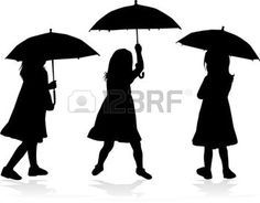 236x184 Man And Woman With An Umbrella Storms, Silhouettes And Rain