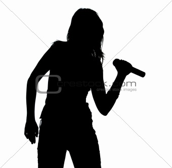 340x332 Image 13442 Silhouette Of Singing Girl From Crestock Stock Photos