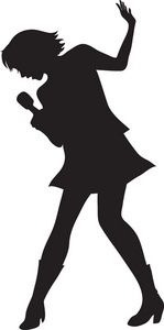 149x300 Female Singers Silhouette Set Female Singers, Silhouettes