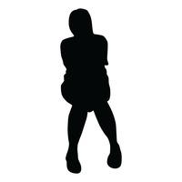 200x200 Shape Shapes Silhouette Silhouettes Cutout Cut Out Sitting Sit
