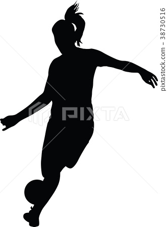 331x450 Soccer Women Silhouette. Girl Player